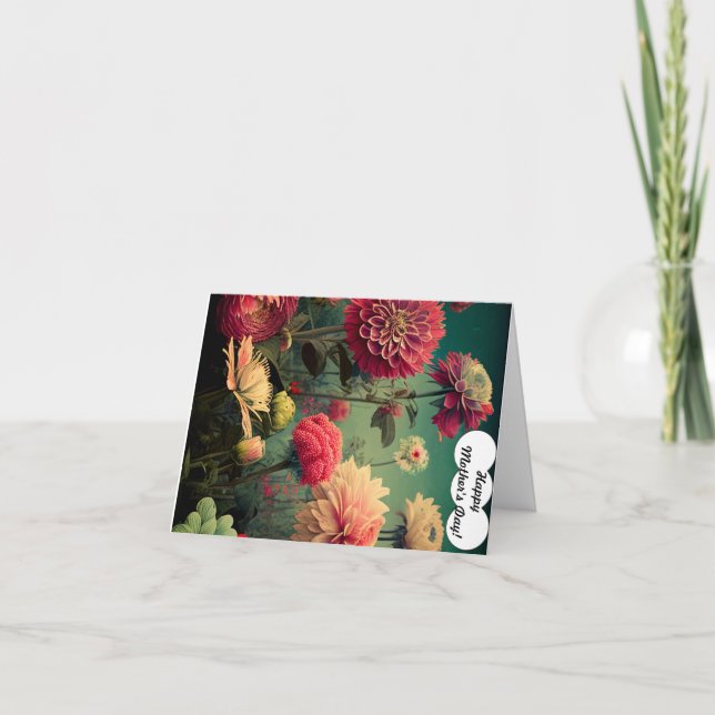 Cartão De Agradecimento Placa de Dia de as mães dobrada (Frente)