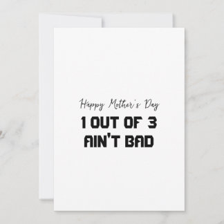 Cartão De Agradecimento Placa de Dia de as mães Engraçado 3 Crianças