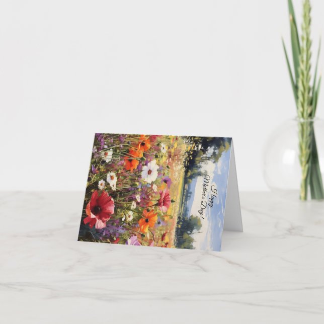 Cartão De Agradecimento Placa de Dia de as mães Floral Personalizada (Frente)