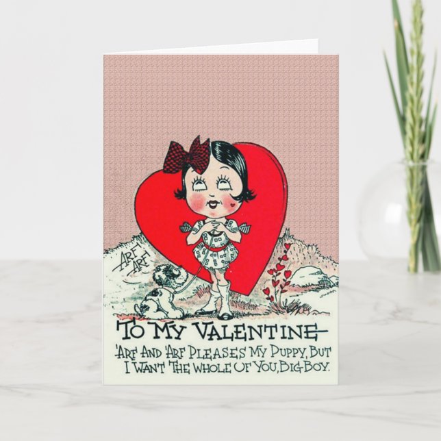 Cartão De Agradecimento Placa de dia de os namorados (Frente)