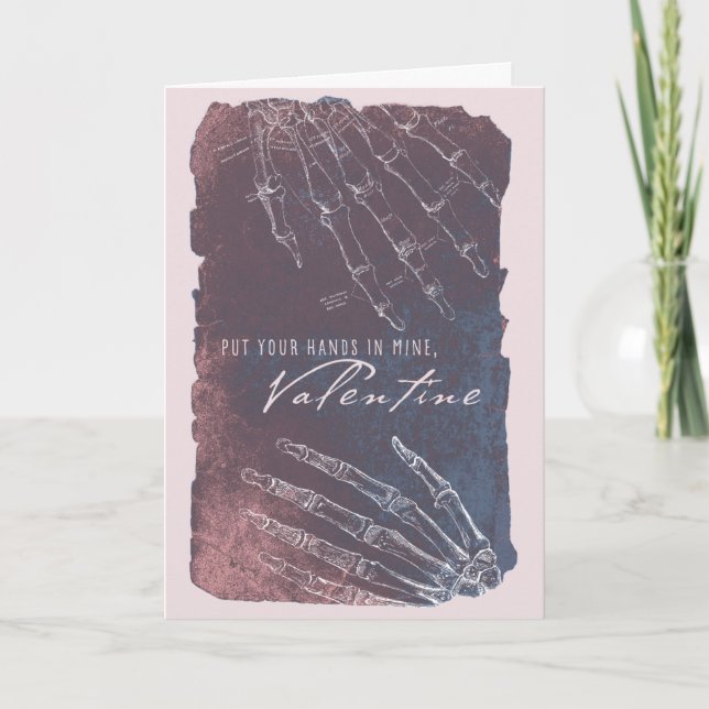 Cartão De Agradecimento Placa de Dia de os namorados anatômico para mãos e (Frente)