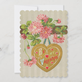 Cartão De Agradecimento Placa de Dia de os namorados Vintage