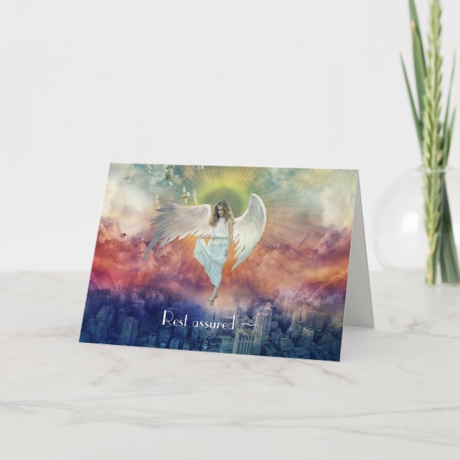 CARTÃO DE AGRADECIMENTO PLACA DE ENCORAGAMENTO DE ANGEL (Frente)