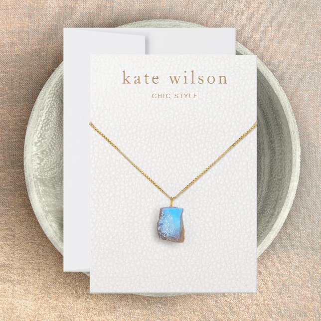 Cartão De Agradecimento Placa de Exibição de Colar Branca (imagem) (Criador carregado)