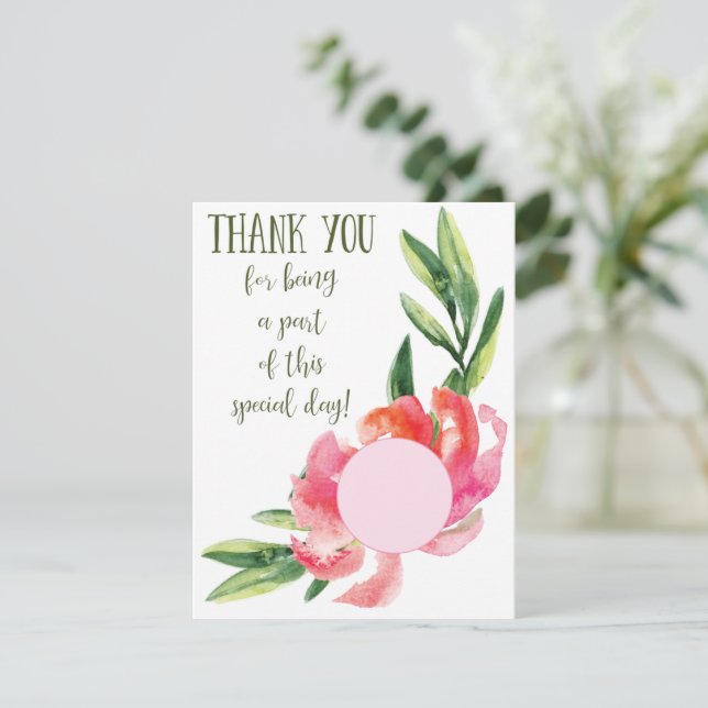 Cartão De Agradecimento Placa de favor do chá de batom EOS (Em pé/Frente)