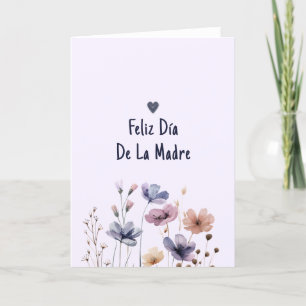 Cartão De Agradecimento Placa de Feliz dia de as mães Espanhola Elegante