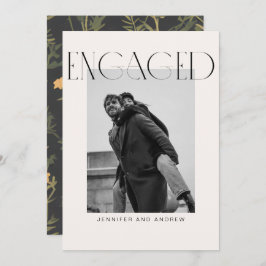 Cartão De Agradecimento Placa de Festa de noivado Modern Boho