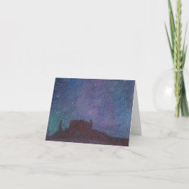 Cartão De Agradecimento Placa de Formação de Rock Starry Sky
