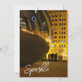 Cartão De Agradecimento Placa de fotografia de Natal Sparkle