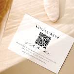 Cartão De Agradecimento Placa de gabinete Mínima Moderna de Código QR de R<br><div class="desc">Mantenha-o moderno e conveniente com nossa placa mínima de gabinete de código QR RSVP de Casamento. Com um design preto-e-branco elegante, esta placa convida os convidados a digitalizar o código QR para RSVPs on-line rápidos e fáceis. Elegante e minimalista, é uma forma na moda para garantir que cada resposta seja...</div>
