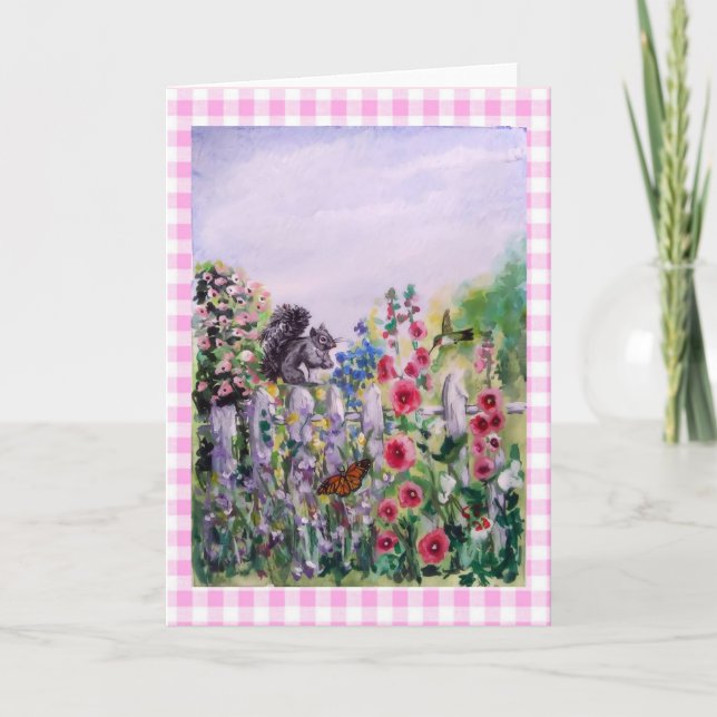 CARTÃO DE AGRADECIMENTO PLACA DE GREETING DO VAZIO DE ARTE SQUIRREL (Frente)