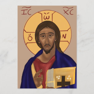 Cartão De Agradecimento Placa de ícone de papel cristo