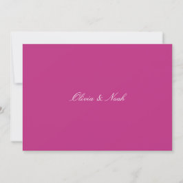 Cartão De Agradecimento Placa de Janto de ensaio magenta com Script Elegan