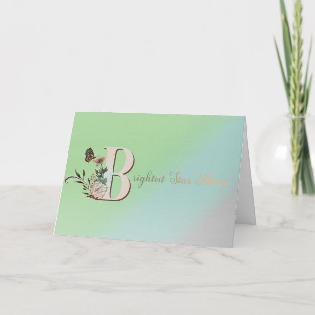 Cartão De Agradecimento Placa de memória Estrela mais brilhante (Frente)