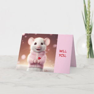 CARTÃO DE AGRADECIMENTO PLACA DE NAMORADOS DE MOUSE PEQUENO