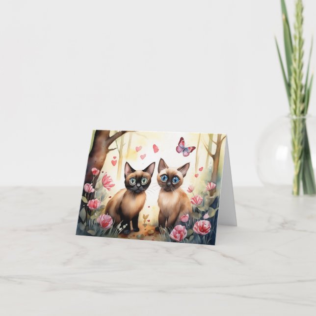 Cartão De Agradecimento Placa de Namorados dobrados (Frente)