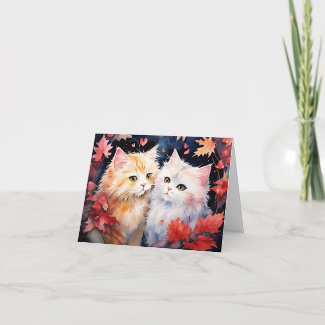 Cartão De Agradecimento Placa de Namorados dobrados (Frente)