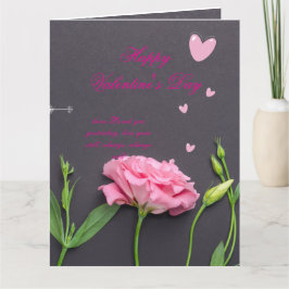 Cartão De Agradecimento Placa de Namorados Romântica rosa rosa - Floral