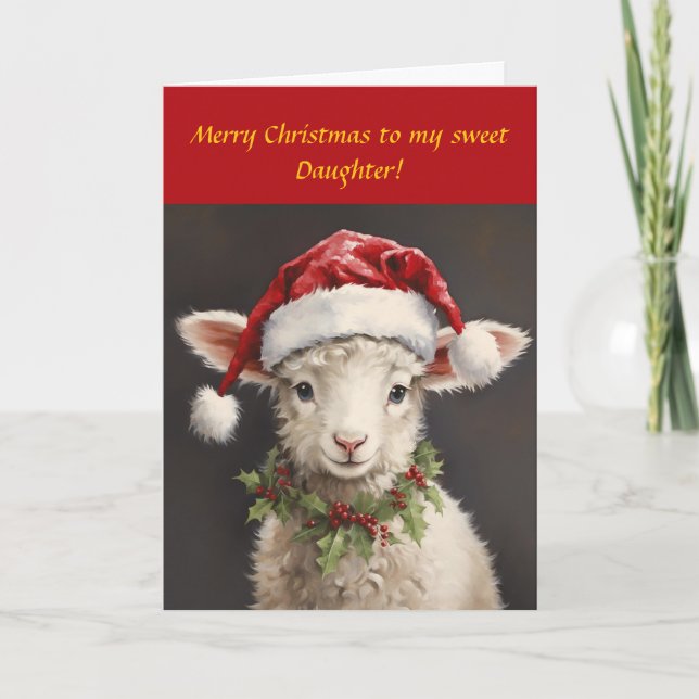 CARTÃO DE AGRADECIMENTO PLACA DE NATAL DA FILHA DOCE (Frente)