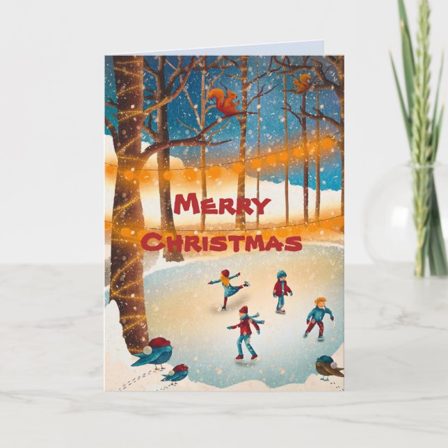 CARTÃO DE AGRADECIMENTO PLACA DE NATAL DE POND DO SKATER (Frente)