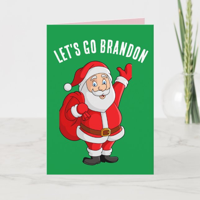 Cartão De Agradecimento PLACA DE NATAL FUNNAL DO vamos GO BRANDON (Frente)