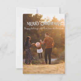 Cartão De Agradecimento Placa de natal Merry de 3,5" x 5"