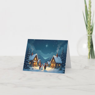 Cartão De Agradecimento Placa de Neve Personalizada do Homem de Neve do No