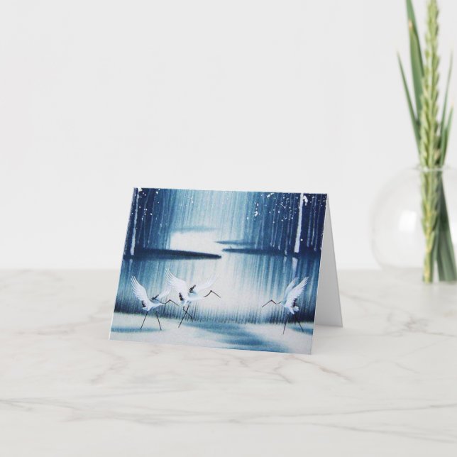 Cartão De Agradecimento Placa de Nota de Inverno Obrigado (Frente)