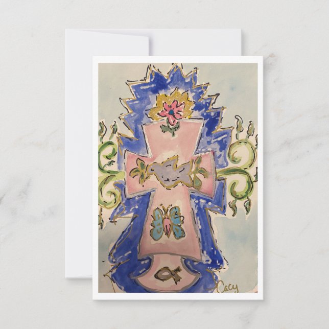 Cartão De Agradecimento Placa de Nota de páscoa (Frente)