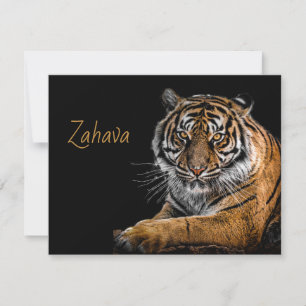 Cartão De Agradecimento Placa De Nota De Tigre De ouro