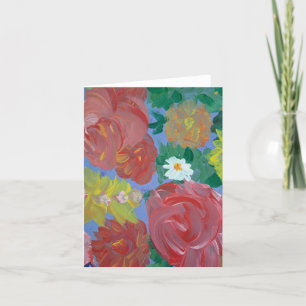 Cartão De Agradecimento Placa de Nota Floral de Blooms Negrito