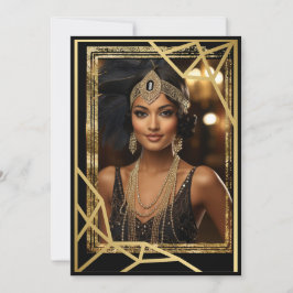 Cartão De Agradecimento Placa de Nota Forfetária do Roaring Twties