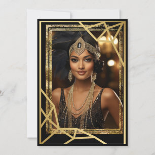 Cartão De Agradecimento Placa de Nota Forfetária do Roaring Twties