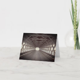 Cartão De Agradecimento Placa de Nota Geométrica Interna da Ponte Coberta