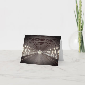 Cartão De Agradecimento Placa de Nota Geométrica Interna da Ponte Coberta