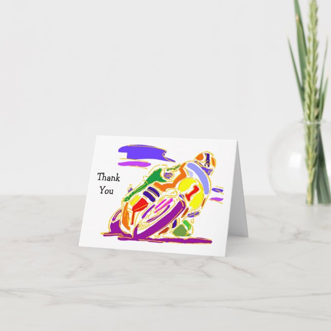 Cartão De Agradecimento Placa de Nota Motocross de Motocross de Motociclet (Frente)