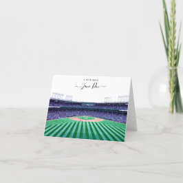 Cartão De Agradecimento Placa de Nota Personalizada Baseball