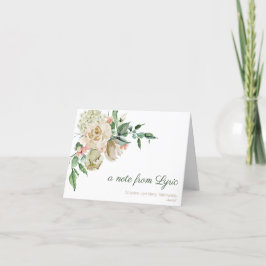 Cartão De Agradecimento Placa de Nota Personalizada Micah 6:8 Floral Water