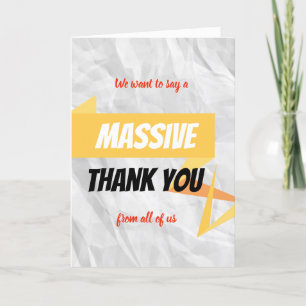 Cartão De Agradecimento Placa de obrigados maciços