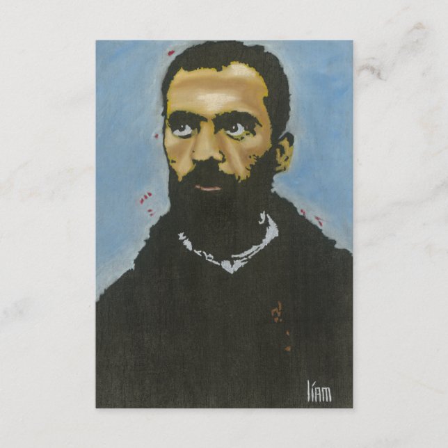 Cartão De Agradecimento Placa de Oração Pio do Padre santo (Frente)