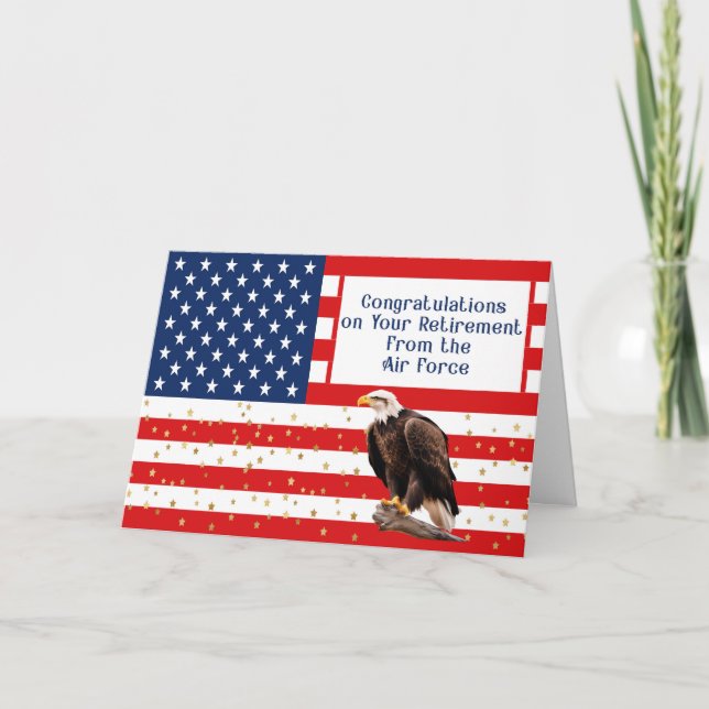 Cartão De Agradecimento Placa de Parabéns de Reforma da Força Aérea (Frente)