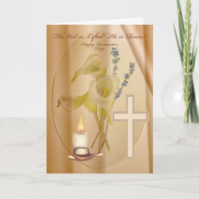 Cartão De Agradecimento Placa de páscoa (Frente)