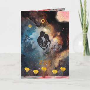 Cartão De Agradecimento Placa de Poesia de Conexão de Amor de Alma Dobrada