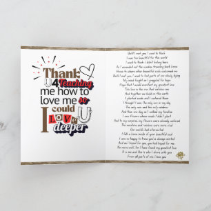 Cartão De Agradecimento Placa de Poesia de Conexão de Amor de Alma Dobrada