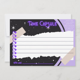 Cartão De Agradecimento Placa de primeiro aniversario Cápsula Tempo