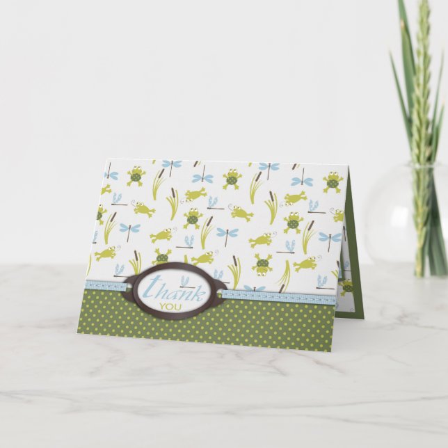 Cartão De Agradecimento Placa de Ribbit TY (Frente)