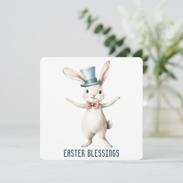 Cartão De Agradecimento Placa de Saudação de Bênçãos de páscoa (Em pé/Frente)