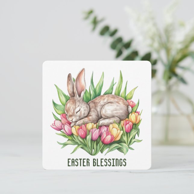 Cartão De Agradecimento Placa de Saudação de Bênçãos de páscoa (Em pé/Frente)