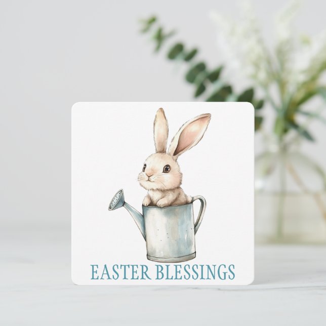 Cartão De Agradecimento Placa de Saudação de Bênçãos de páscoa (Em pé/Frente)