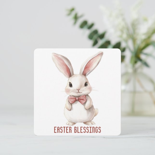 Cartão De Agradecimento Placa de Saudação de Bênçãos de páscoa (Em pé/Frente)